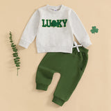 St. Patrick's Day Lucky Sweatshirt with Matching Bottoms