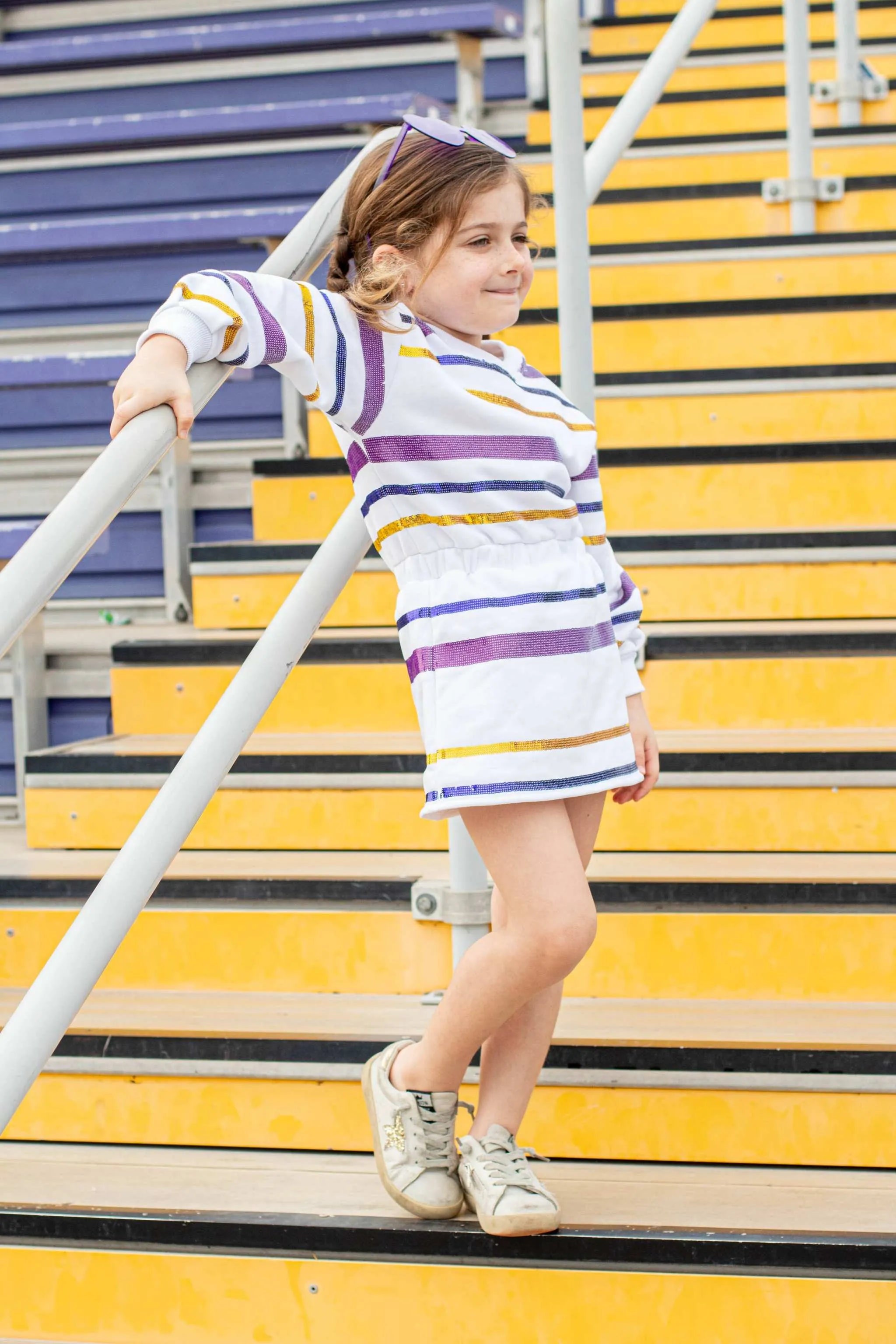 Three Little Tots SeersuckerJOEY LLC - Throw me the ball Game Day dress, extra product detail