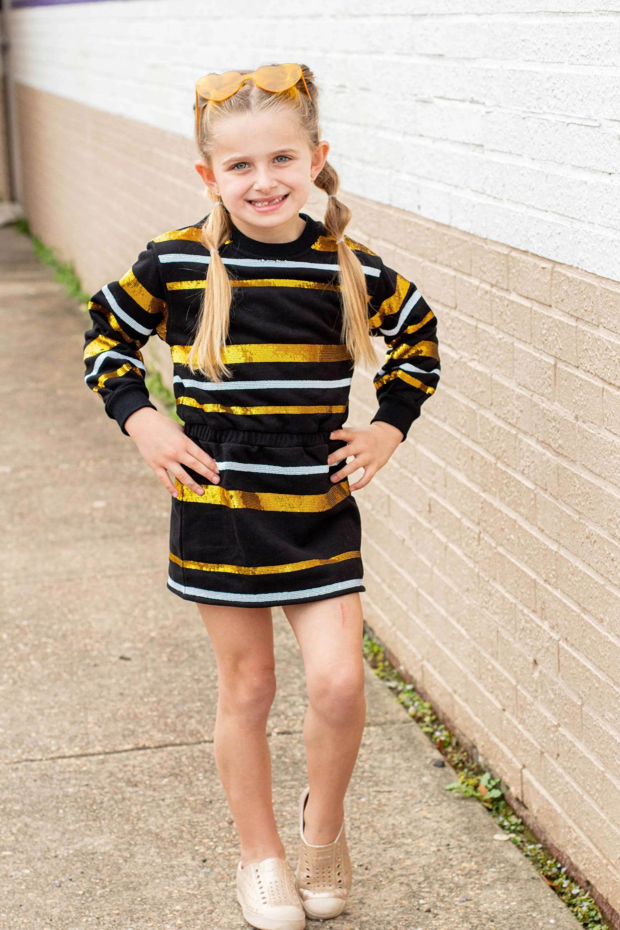 Three Little Tots SeersuckerJOEY LLC - Throw me the ball Game Day dress, alternate angle