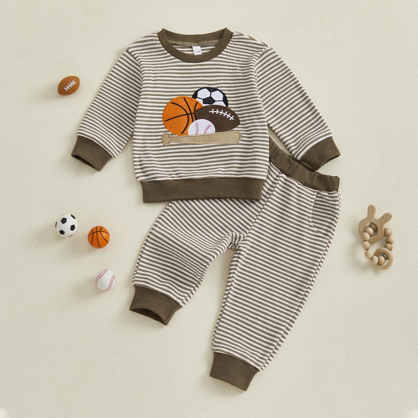Sports Little Boys Sweatshirt and Matching Bottoms