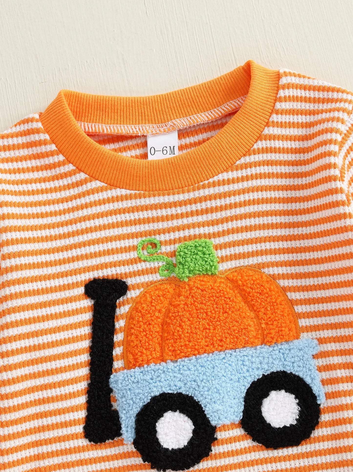 Fall Halloween Pumpkin Sweatshirt with Matching Bottoms