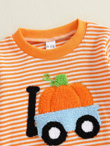 Fall Halloween Pumpkin Sweatshirt with Matching Bottoms