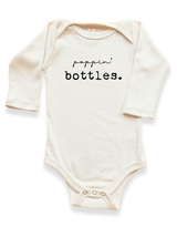 Three Little Tots Poppin Bottles Organic Baby Bodysuit Long Sleeve