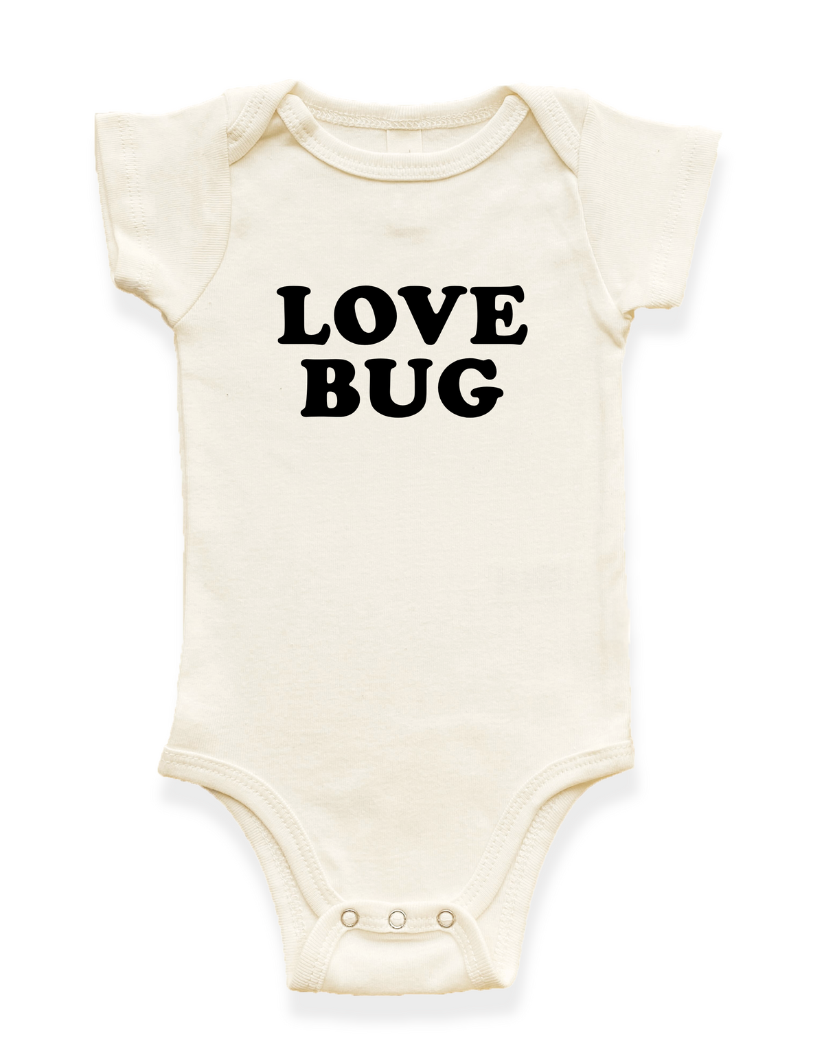 Three Little Tots Love Bug Organic Baby Bodysuit