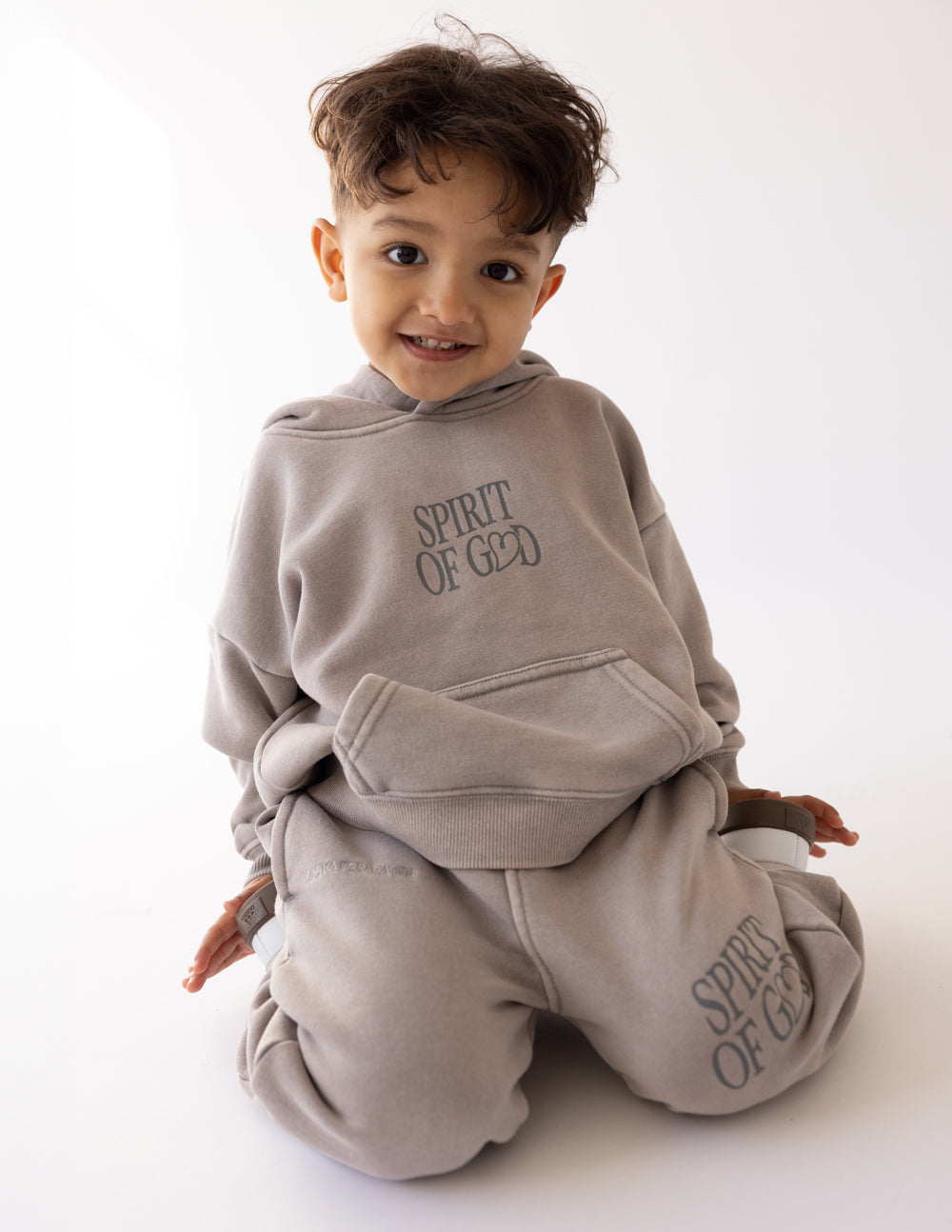 Three Little Tots Spirit of God Kids Hoodie, alternate angle