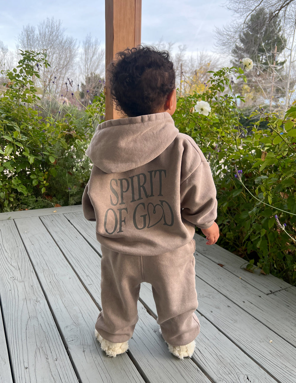 Three Little Tots Spirit of God Kids Hoodie, another angle