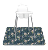 Boho Floral Splash Mat - A Waterproof Catch-All for Highchair Spills and More!