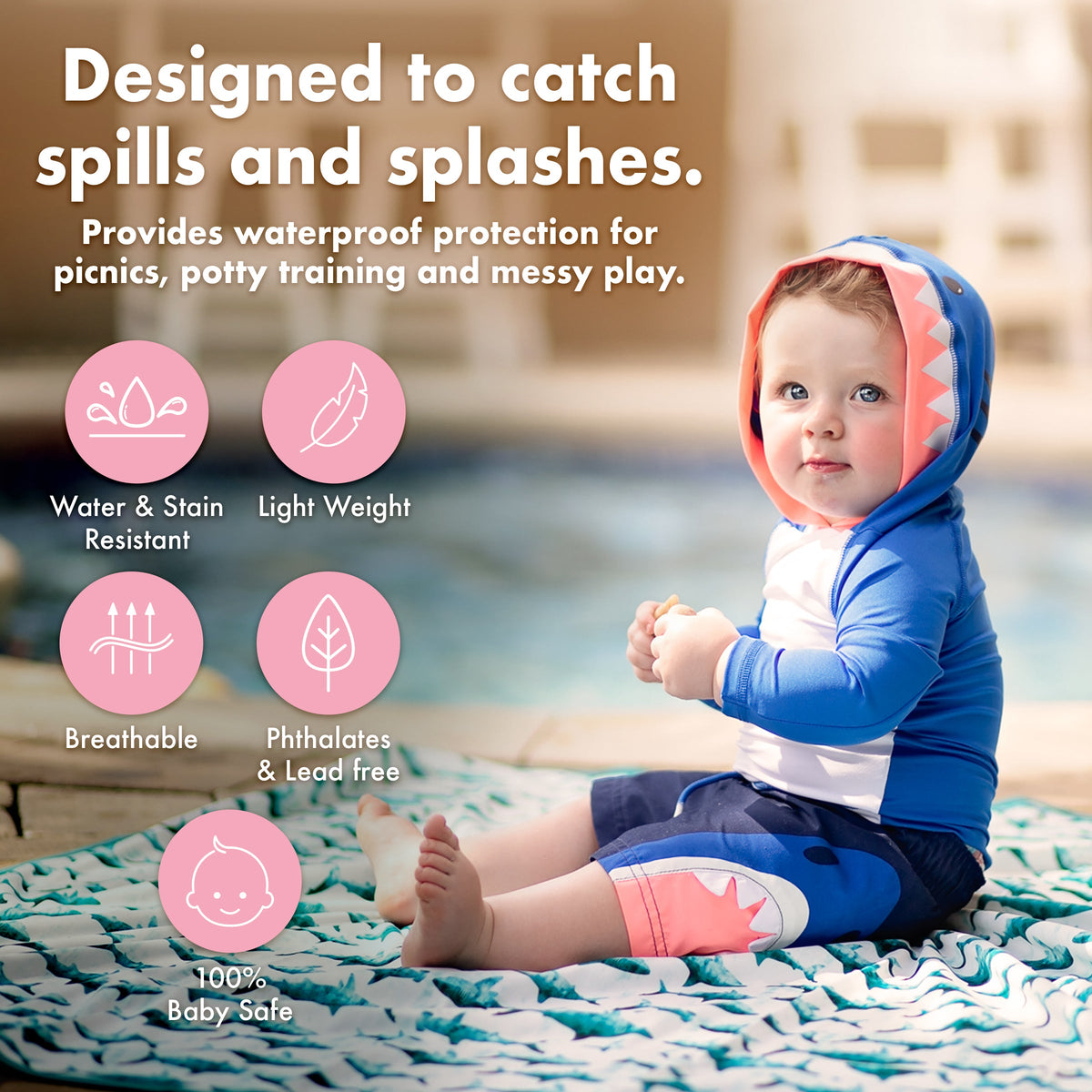 Tiny Town Splash Mat - A Waterproof Catch-All for Highchair Spills and More!