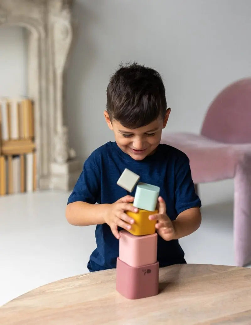 Three Little Tots Silicone Stacking Cups Set of 5 Lytl, alternate angle