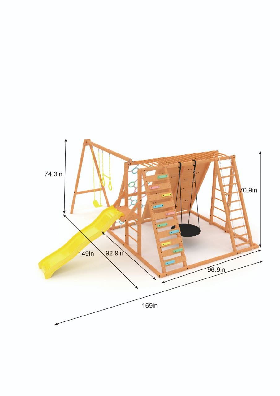 Three Little Tots Sycamore Outdoor Sensory Swing Set and Jungle Gym, another angle