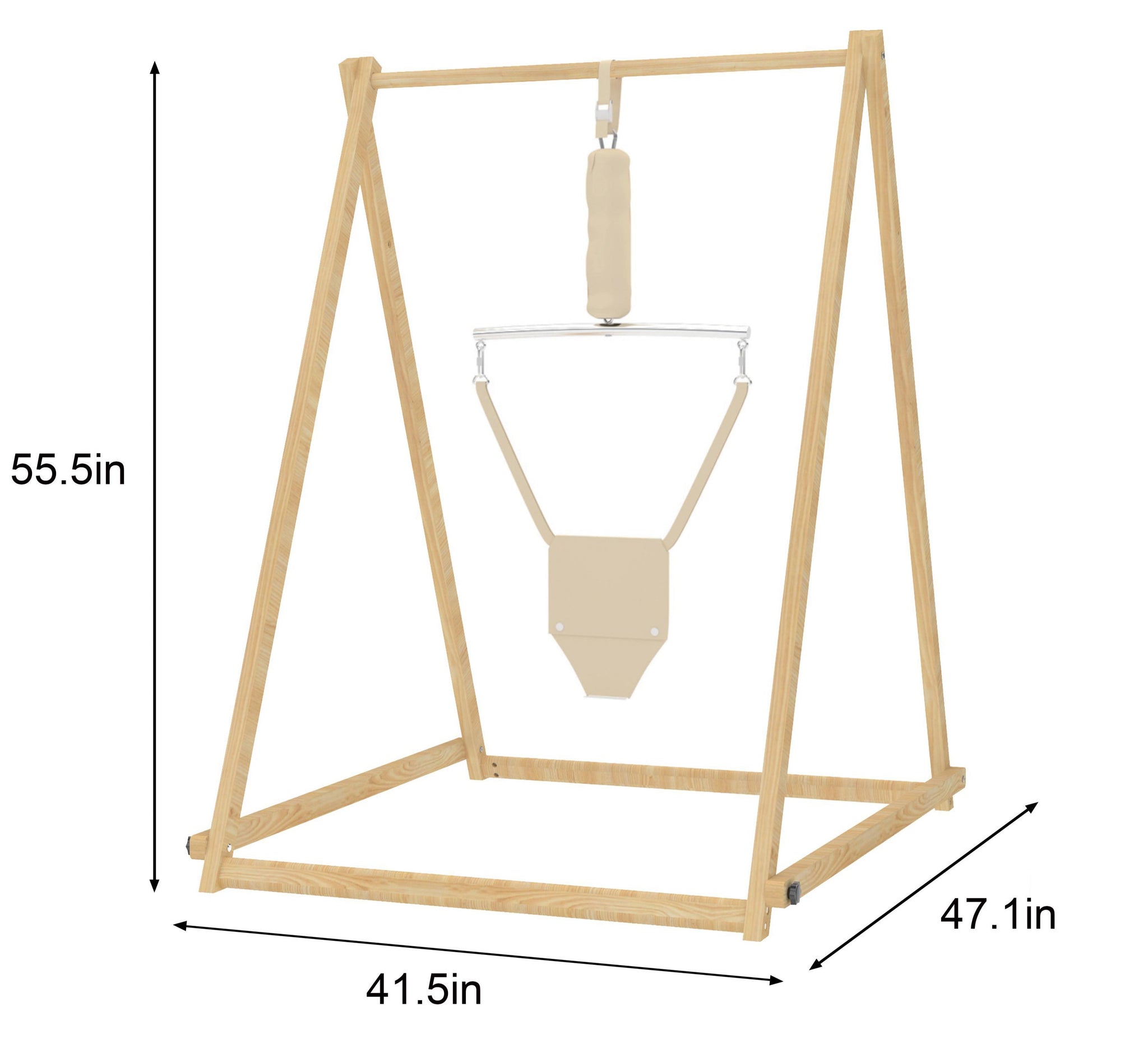 Three Little Tots Tulip Foldable Baby Bouncer - Beige, additional product photo