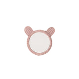Kids Pink Rattan Teddy Bear Wall Mirror – Baby Girl Nursery & Kids Room Décor Gift
