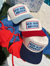 Three Little Tots God Bless America - Vintage Trucker Hat