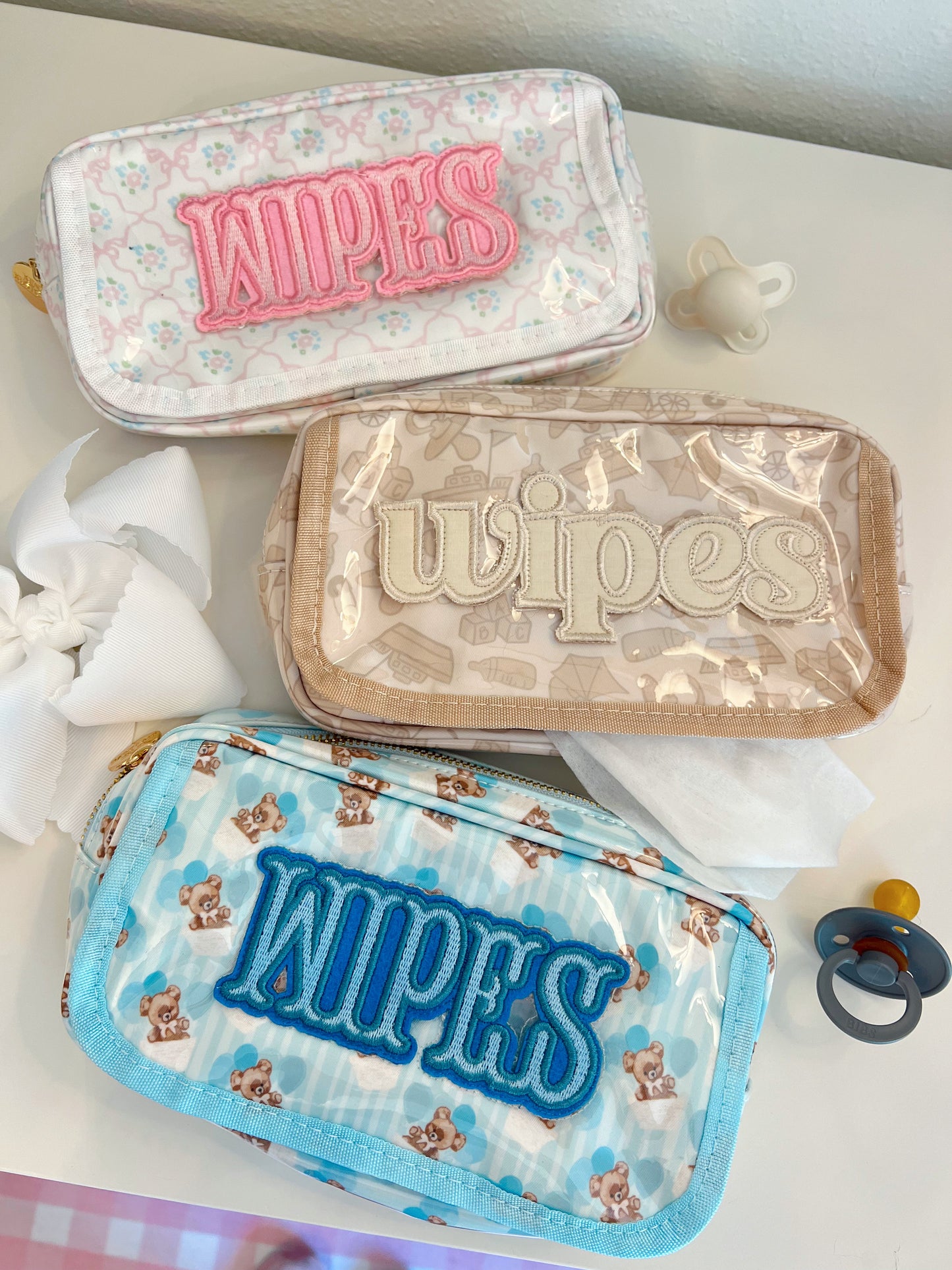 Three Little Tots Wipes Pouch - Clear Coat Bag, additional view