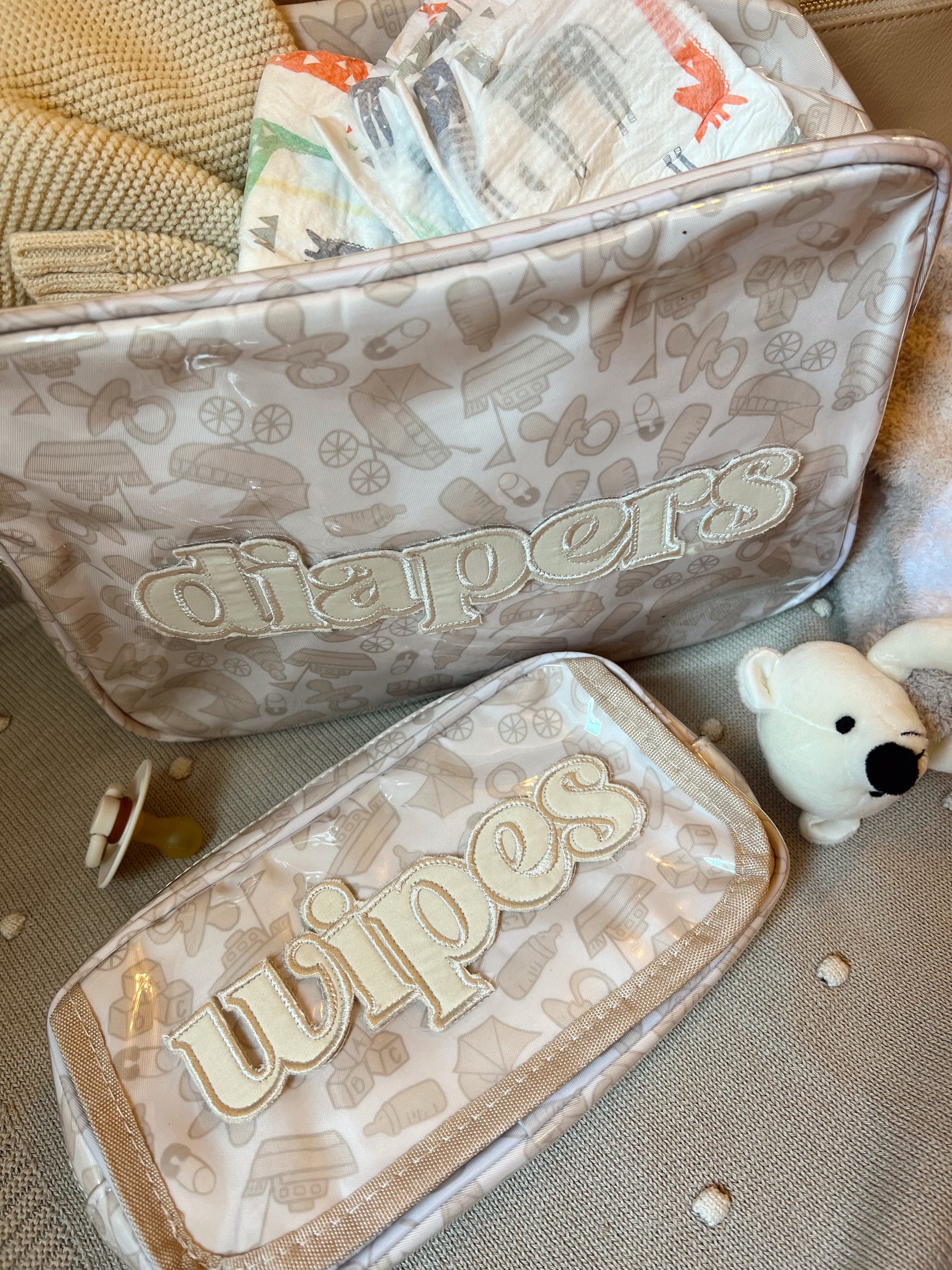 Three Little Tots Wipes Pouch - Clear Coat Bag, tenth additional photo