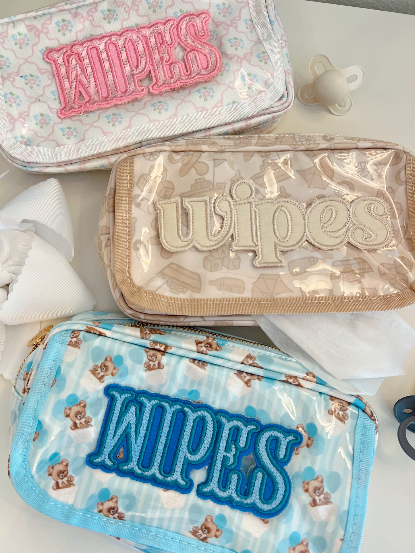 Three Little Tots Wipes Pouch - Clear Coat Bag, fifth additional photo