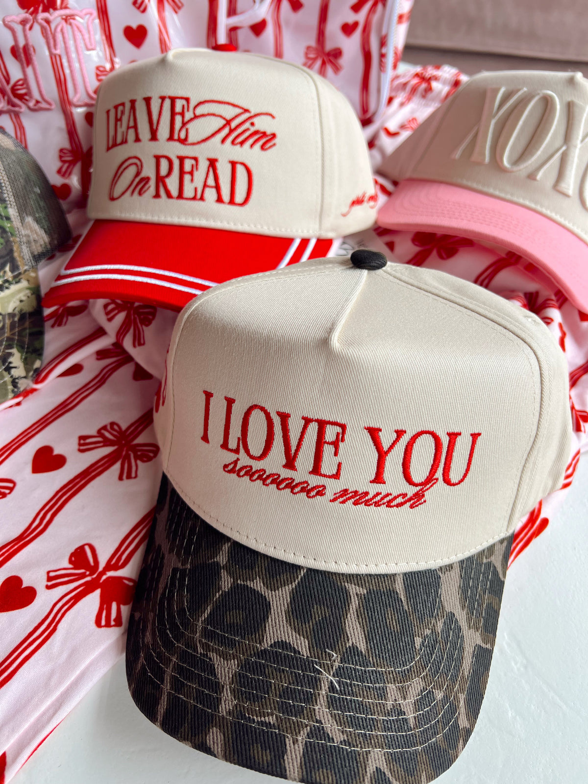 Three Little Tots I Love You Sooooo Much - Leopard Vintage Hat, additional view
