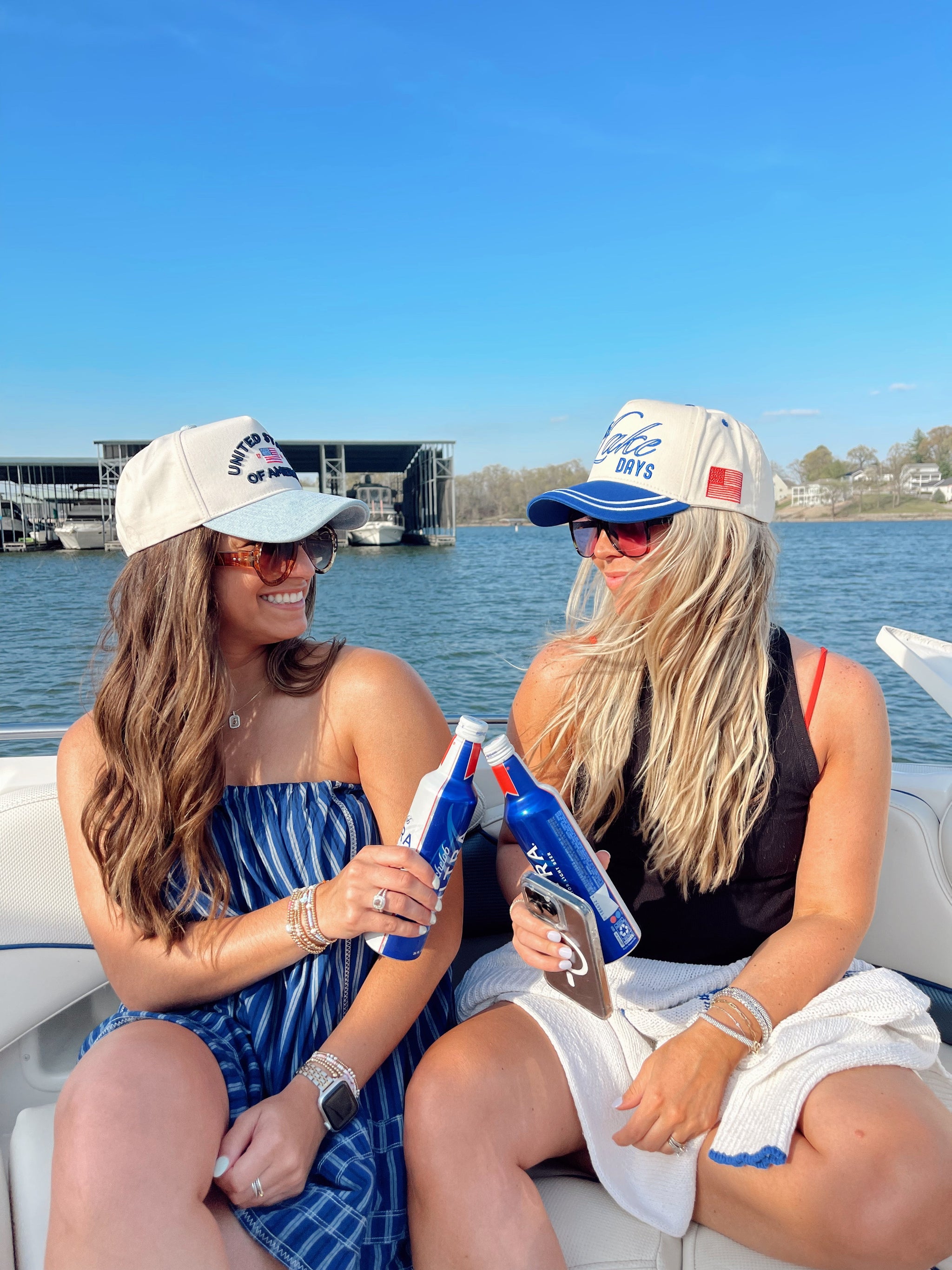 Three Little Tots United States of America - Denim Blue Vintage Trucker Hat, third additional photo