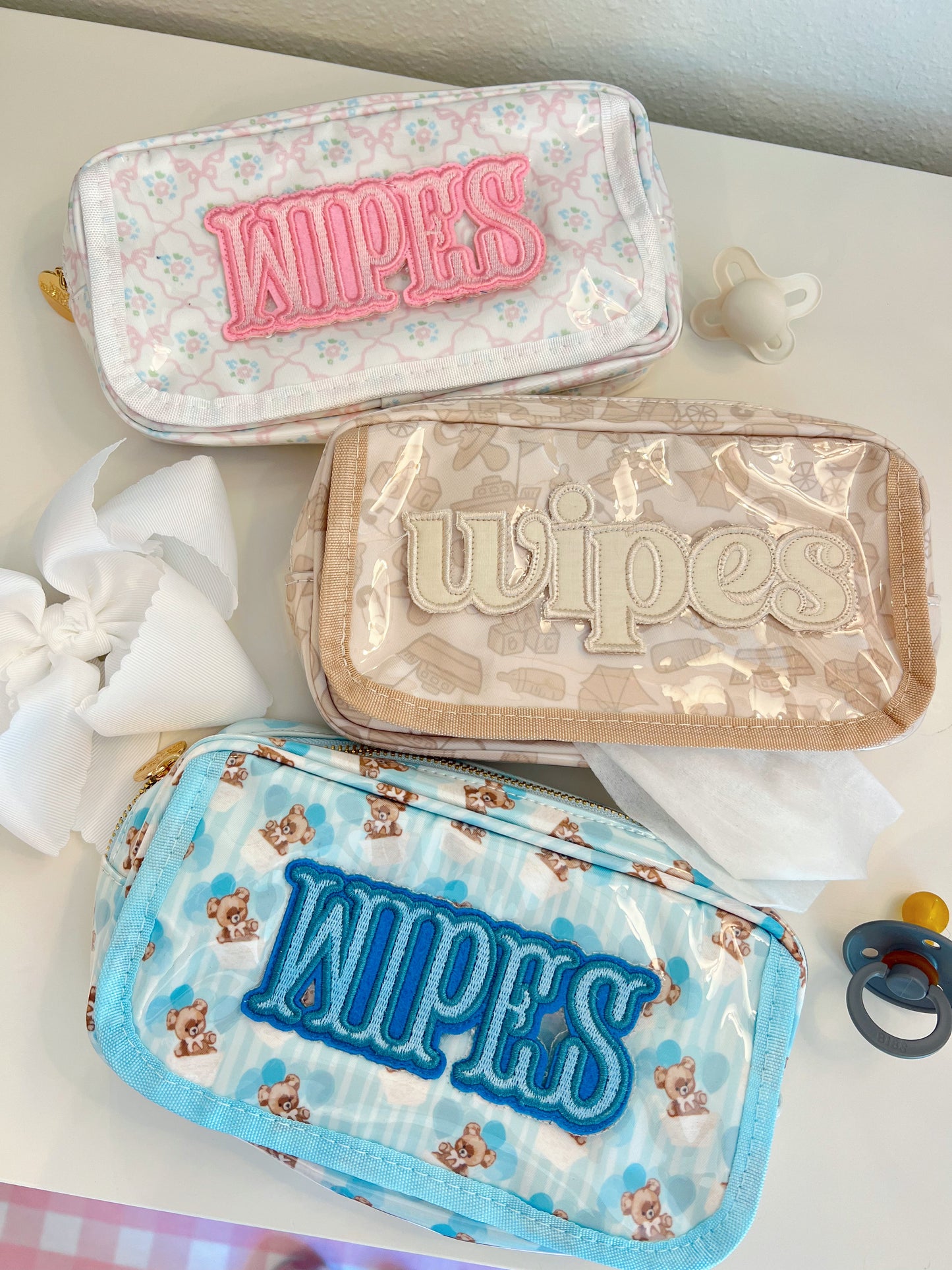 Three Little Tots Wipes Pouch - Clear Coat Bag, additional product photo