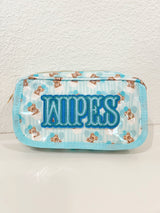 Three Little Tots Wipes Pouch - Clear Coat Bag, in Baby Blue