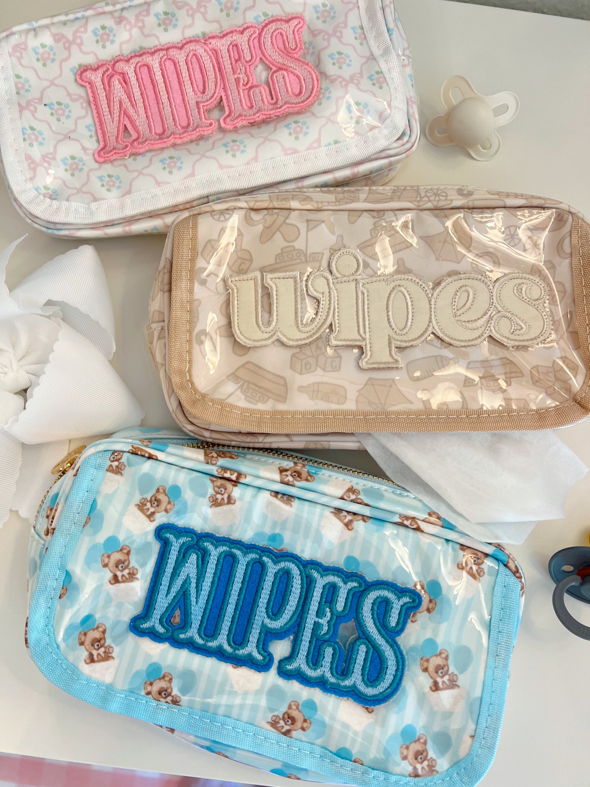 Three Little Tots Wipes Pouch - Clear Coat Bag, extra product detail