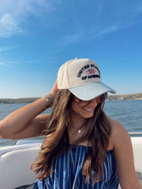 Three Little Tots United States of America - Denim Blue Vintage Trucker Hat, another angle