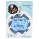Three Little Tots No touching car seat sign in packaging 