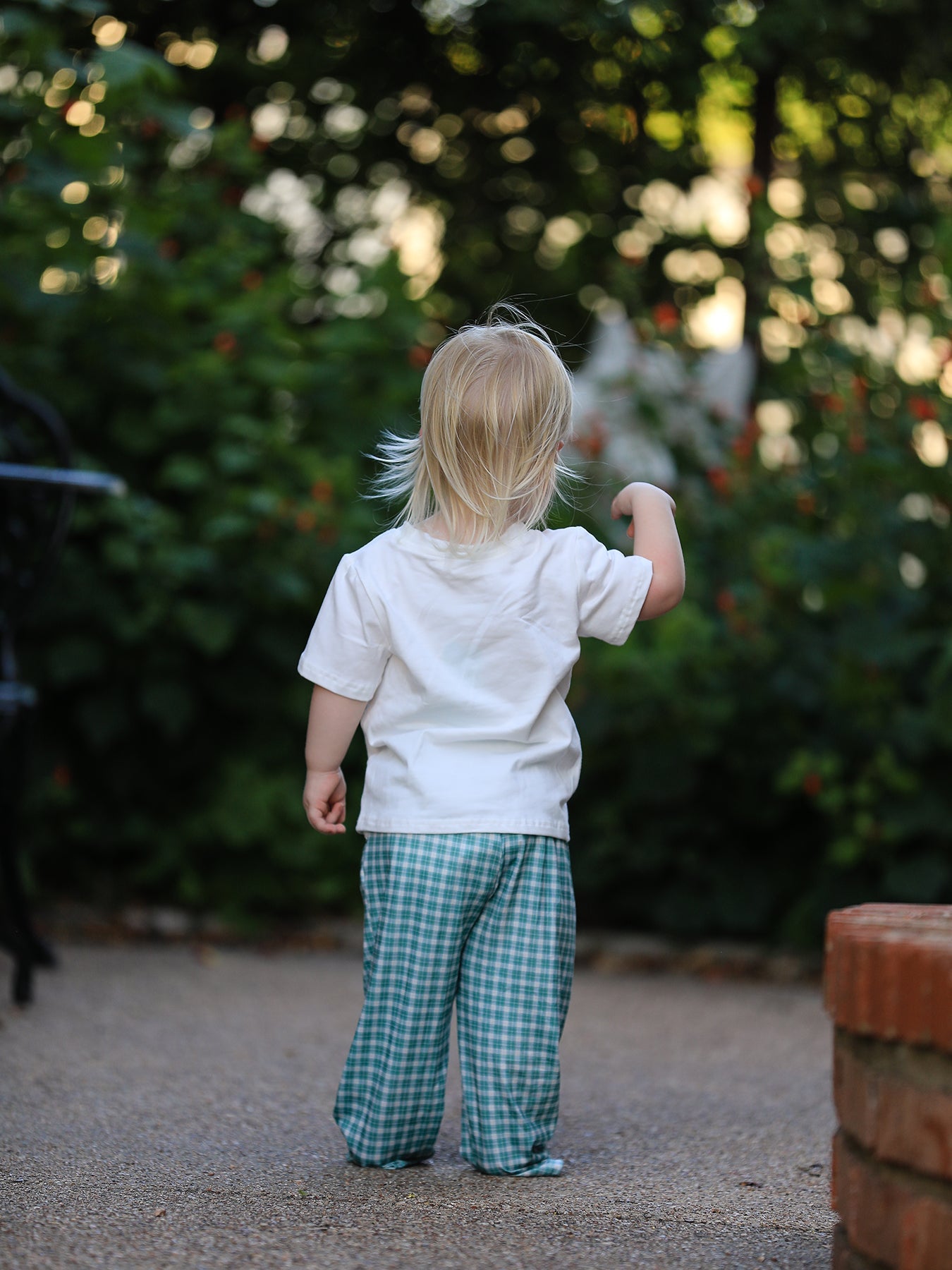 Three Little Tots Western Plaid Horse Embroidery Boy Pants Set, alternate angle