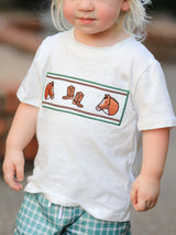 Three Little Tots Western Plaid Horse Embroidery Boy Pants Set, extra product detail