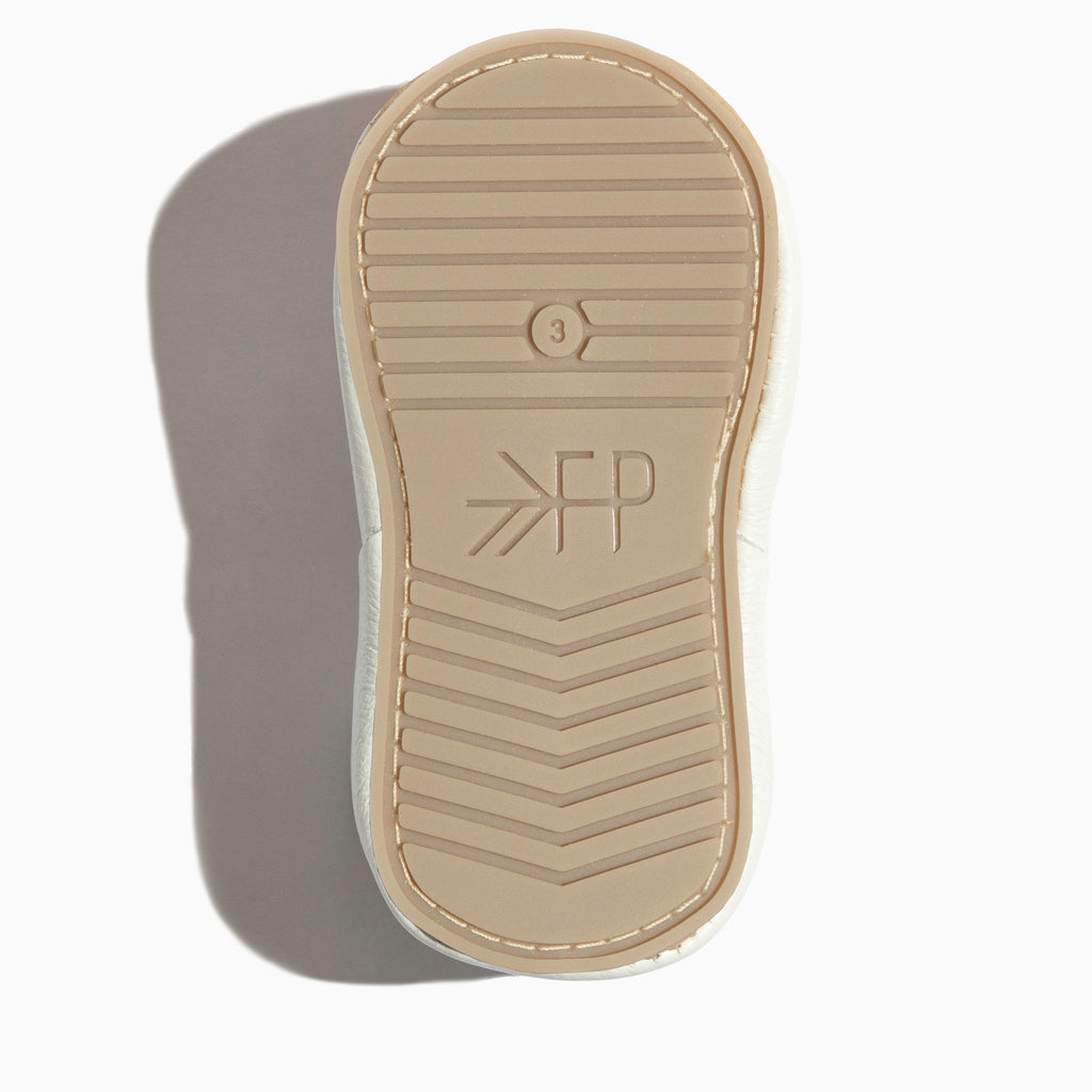 Toasted Bright White T-Bar Baby Shoe