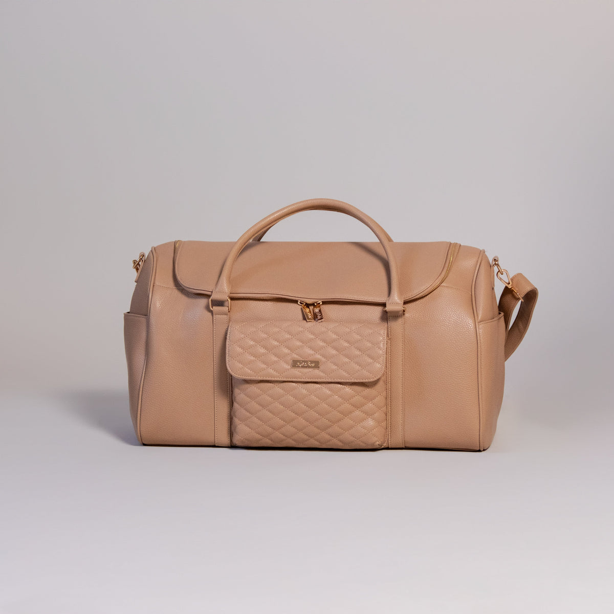 Three Little Tots Weekender Travel Bag Latte Brown, third additional photo