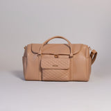 Three Little Tots Weekender Travel Bag Latte Brown, third additional photo