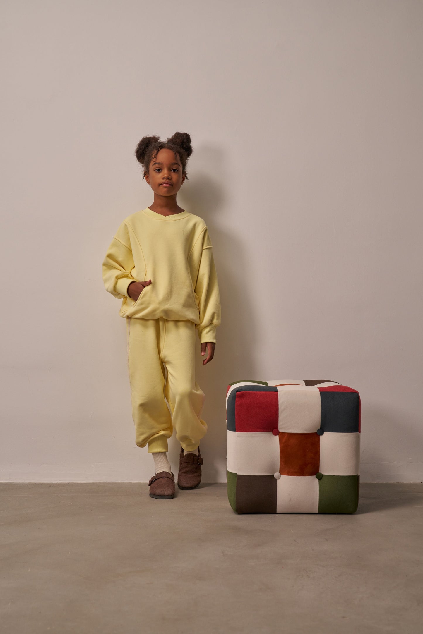 Three Little Tots Sunny Glow Sweat Set Yellow