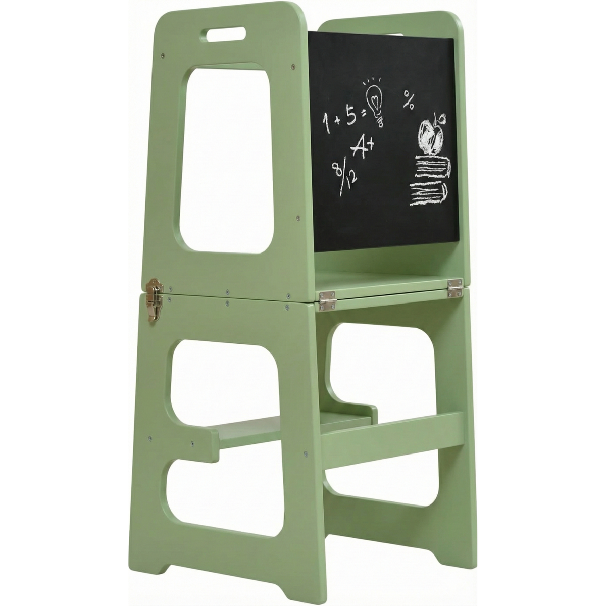 Three Little Tots Date 4-in-1 Kitchen Tower and Desk, in Green