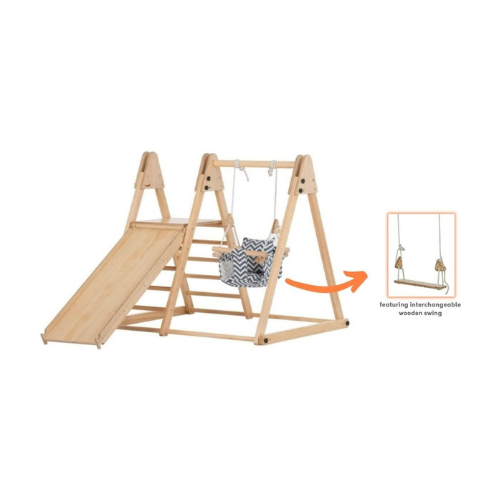 Three Little Tots Juniper Toddler Climber and Swing Foldable, alternate angle
