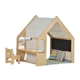Three Little Tots Flair Playhouse and Sensory Desk - Black and White, alternate angle