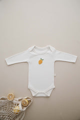 Lemon Patterned Long Sleeve Bodysuit