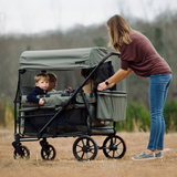 Three Little Tots Keenz Viva 4-Passenger Stroller Wagon Big Adventures Made Compact, in Green