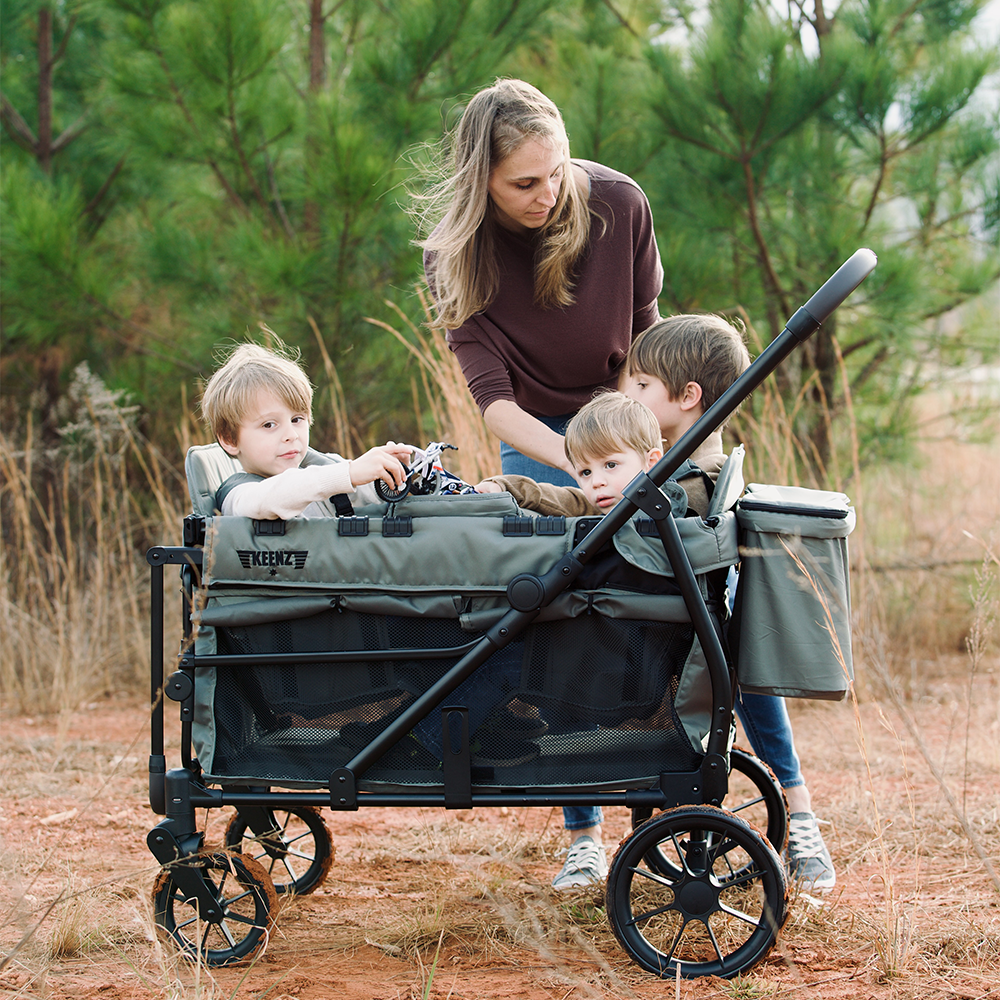 Three Little Tots Keenz Viva 4-Passenger Stroller Wagon Big Adventures Made Compact, alternate angle