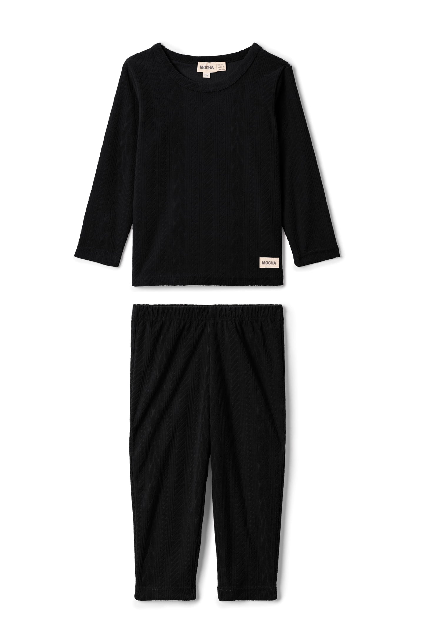 Cable Textured Velour Set