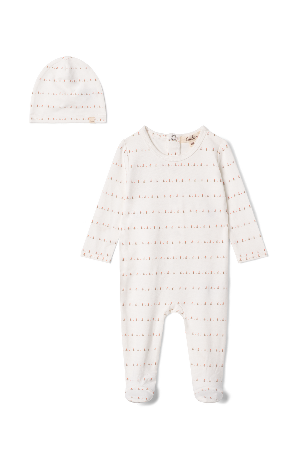 Three Little Tots Cotton Printed Onesie, in Powder Pink