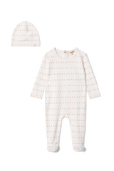 Three Little Tots Cotton Printed Onesie, in Powder Pink