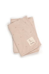 Three Little Tots Cherry Print Blanket, in Linen