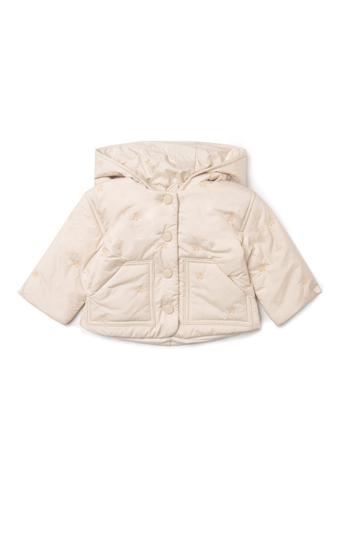 Three Little Tots Cherry Hood Coat, in Linen