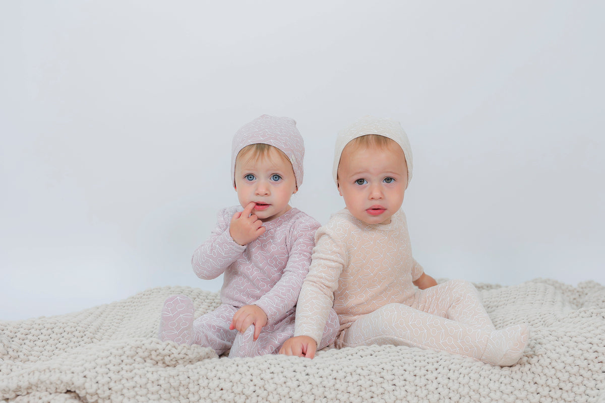 Three Little Tots Cherry Print Velour Onesie