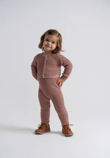 Three Little Tots Overall Rib Knit Set