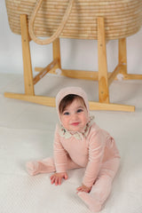 Three Little Tots Velour Crocket Collar Onesie