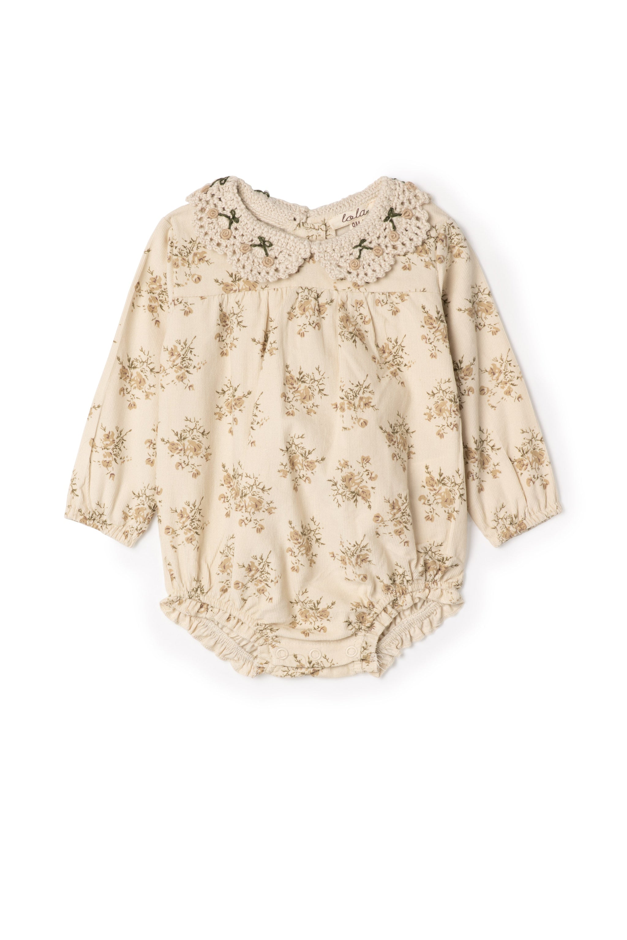 Flower Print Crochet Collar Bubble