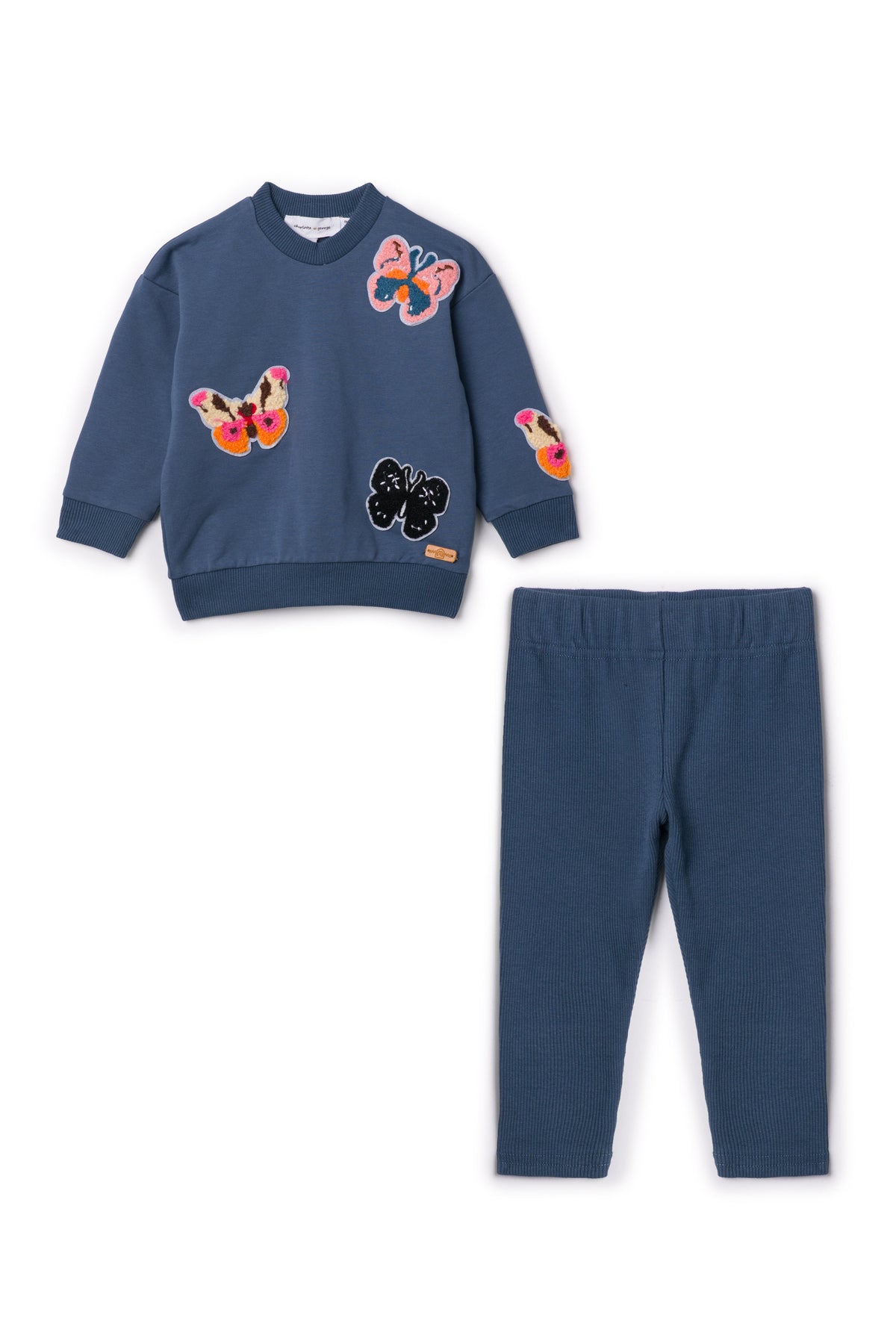 Three Little Tots Butterfly Hook Stitch Set, in Denim