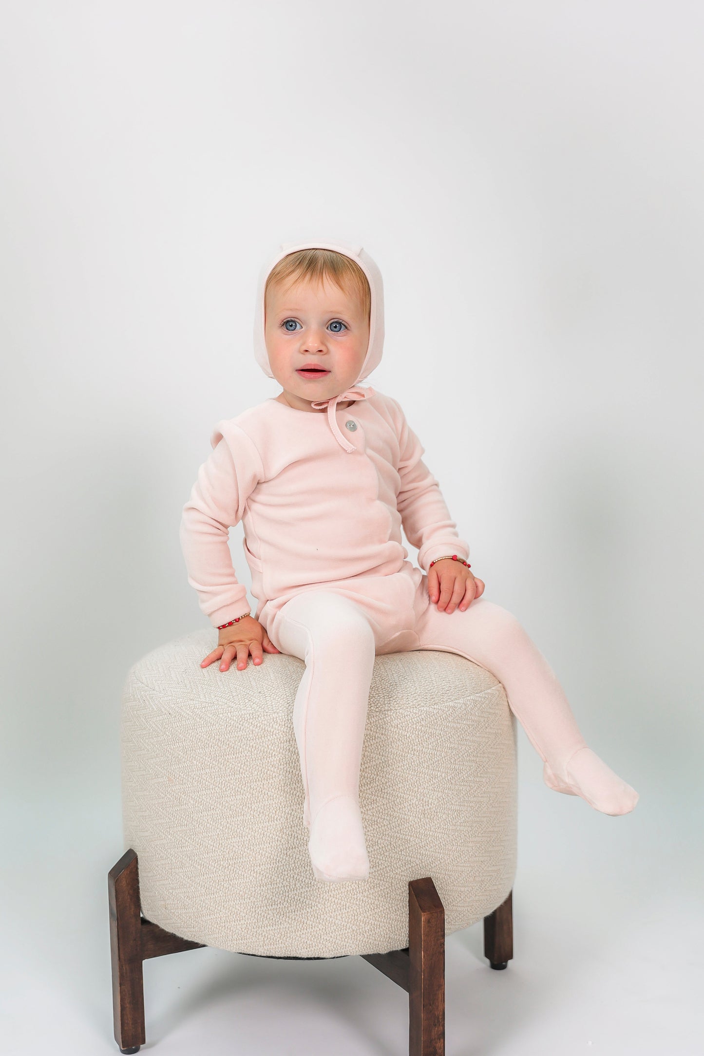 Three Little Tots Cotton Velour Scallop Onesie